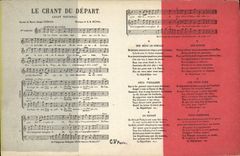 Vintage Postcard song of the departure national Song Chenier Megul