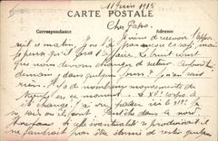 Vintage Postcard song of the departure national Song Chenier Megul