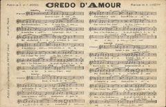 Vintage Postcard Creed of love Borel Luigini