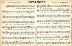 Vintage Postcard Stanzas loviot Flegier