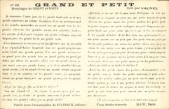 Vintage Postcard Large and small Gerny Bazin Vaunel