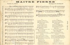 Vintage Postcard Master Pierre Pety Grimaldi