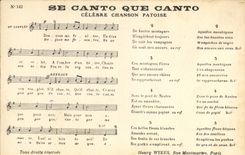 CPA Se Canto Que Canto Celebre chanson patoise 