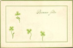 Vintage Postcard Fantasy Flowers Good festival Clover