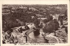 Vintage Postcard Eguzon Electricity the valley of Hollow downstream from the stopping