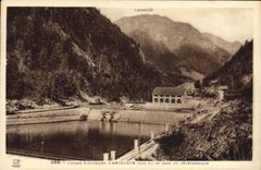 Vintage Postcard Electricity the electric factory of Artouste and station of the Cable car