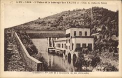 CPA Electricite L'usine et le barrage des Fades 