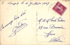 Modern Postcard Electricity Isere Body the bridge of Sautet and el stopping the water jacket and the control unit has left