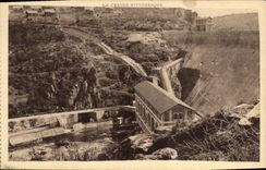 Vintage Postcard Electricity Eguzon Indre stopping Seen taken of left bank