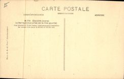 Postal Electricidad Eguzon Indre la presa Vista tomada de la orilla izquierda