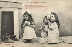 Vintage Postcard Fantasy Children Christmas of our babies
