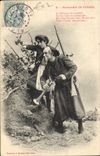 Vintage Postcard Fantasy Woman Memory of the Crimea Militaria