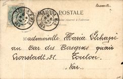 Vintage Postcard Fantasy Woman Language of the flowers Wisteria