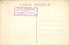 Postal amuebla moderno a Djoukitch Rue Sidi Brahim Grenoble Coiffeuse Silla Tabla escritorio Plátano Peluquero