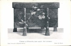 CPA Coffre a vetements Bois laque Art Japonais Ecole francaise d'Extreme Orient Musee de Hanoi Indochine 