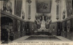 Vintage Postcard Militaria special School military Museum of the memory chorus of Al Ride the vault of Georges Scott Living room of 1912