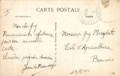 Vintage Postcard Militaria Military academy of Saint Cyr War memorial of the school