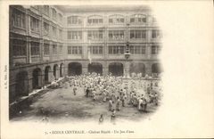 Vintage Postcard Central School Uproar fresher a dancing water