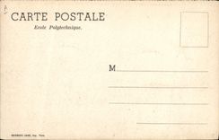 Vintage Postcard Militaria Polytechnic school Ravelled of raised