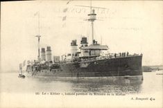 Vintage Postcard Boat Kleber beating house of the Minister for the Navy