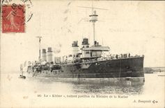 CPA Bateau Le Kleber battant pavillon du Ministre de la Marine