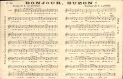 CPA Bonjour Suzon Alfred de musset Lacome