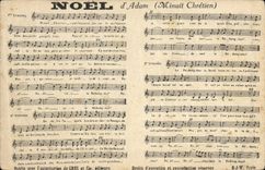 Vintage Postcard Christmas d' Adam Minuit Christian