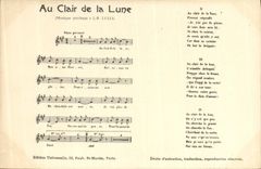 Vintage Postcard With the moonlight Lulli