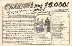 CPA Chantons nos 15000 F Reflexions d'un depute Louis de Simianes 