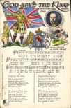 CPA God Save the king Hymne national anglais 1740 