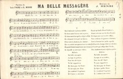 Vintage Postcard My beautiful messenger Louis Faure Drove Henri