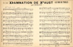 Vintage Postcard Damnation of Faust king de Thule Berlioz
