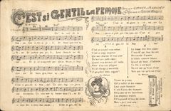 Vintage Postcard It is so nice the woman Garnier Clamadieu Gaston Maquis