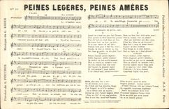 CPA Peines legeres Peines ameres Foucher Krier 