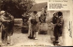 CPA Les chansons de Jean Rameau Le dimanche au village 