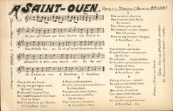 Vintage Postcard Saint Ouen Aristide Bruant