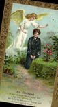 Vintage Postcard Fantasy Flowers Child Angel