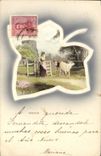 Vintage Postcard Fantasy Woman Cow