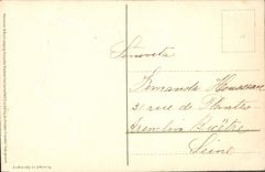 Vintage Postcard Fantasy Woman Cow