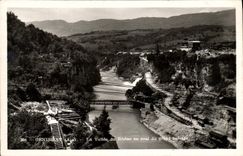 Vintage Postcard Genissiat Electricity the valley of the Rhone downstream from dam
