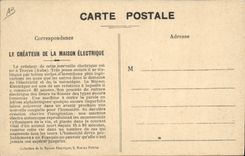 Vintage Postcard Electricity Creative Georgia knap of the electric House