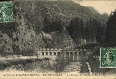 CPA Electricite Environs de Saint Etienne Rochetaillee le barrage les vannes du Pas de Riot