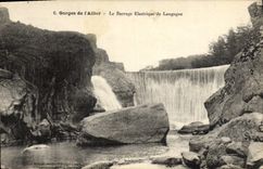 Vintage Postcard Electricity Throats To combine it the electric stopping of Langogne