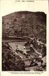 CPA Electricite Vue panoramique sur l'usine hydro electrique et le barrage des Fades Pont traversant la Sioule route de Saint Priest des Champs