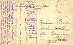 Vintage Postcard Electricity Chinon Castle the electric factory in top the martyrdom