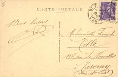 Vintage Postcard Electricity great work of Truyere dam Sarrans