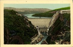 Vintage Postcard Electricity dam Sarrans