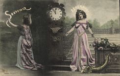 Vintage Postcard Fantasy Woman Memory Hope