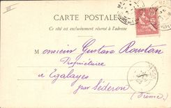 Vintage Postcard Fantasy Woman the lesson of swimming