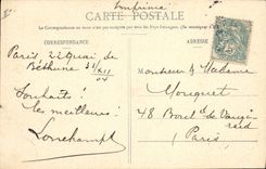 Vintage Postcard Fantasy Child wife Happy new year 1904 1905